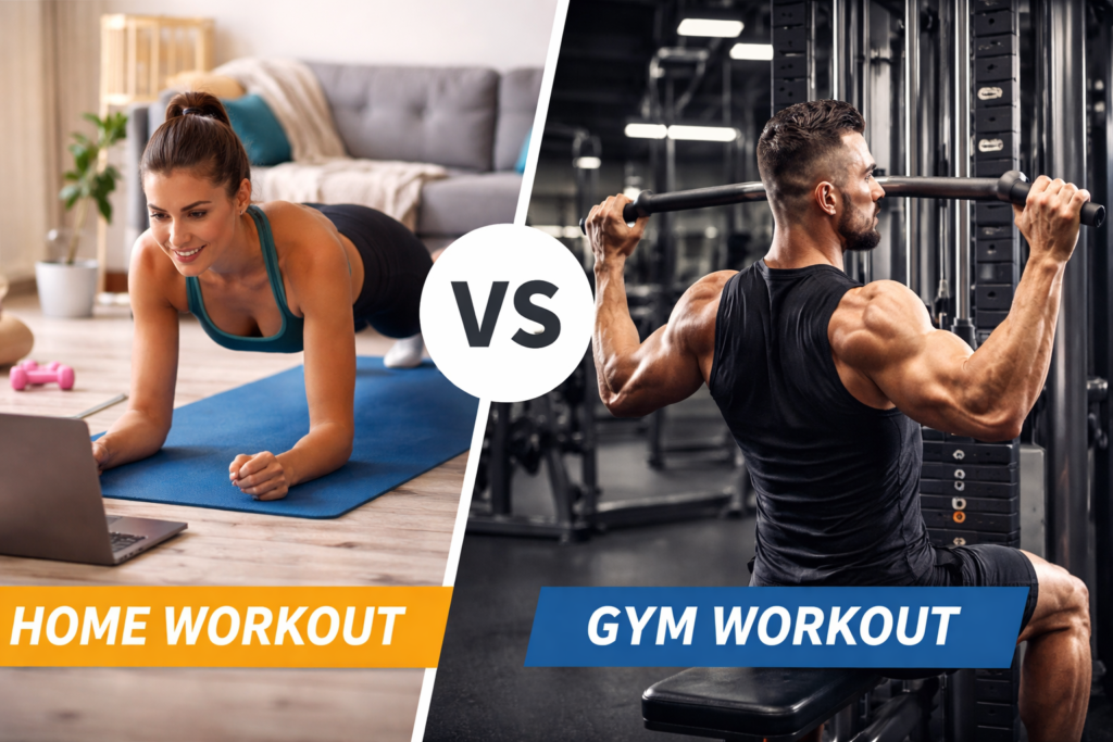 Home workout vs gym workout